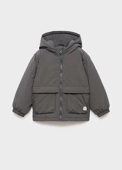 Hood puffer coat