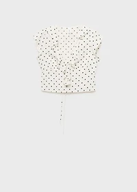 Polka-dot blouse with ruffles
