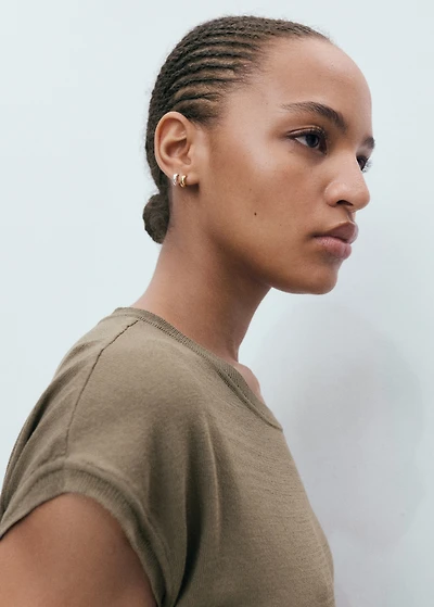 Fine-knit sweater with metallic detail