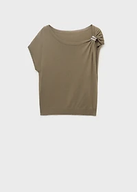 Fine-knit sweater with metallic detail