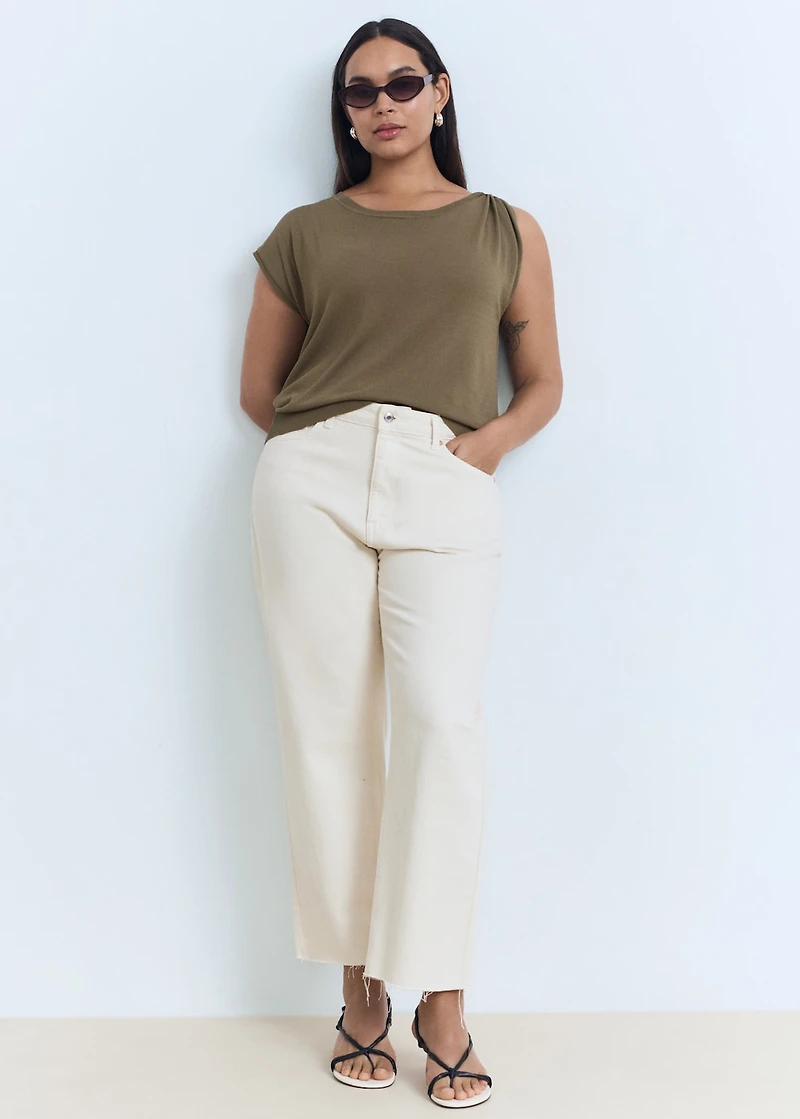 Fine-knit sweater with metallic detail