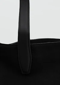 Cotton tote bag with front pocket