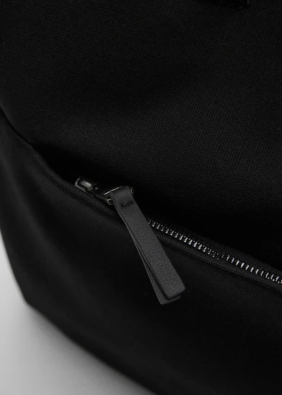 Cotton tote bag with front pocket