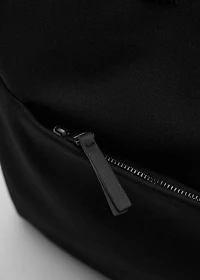 Cotton tote bag with front pocket