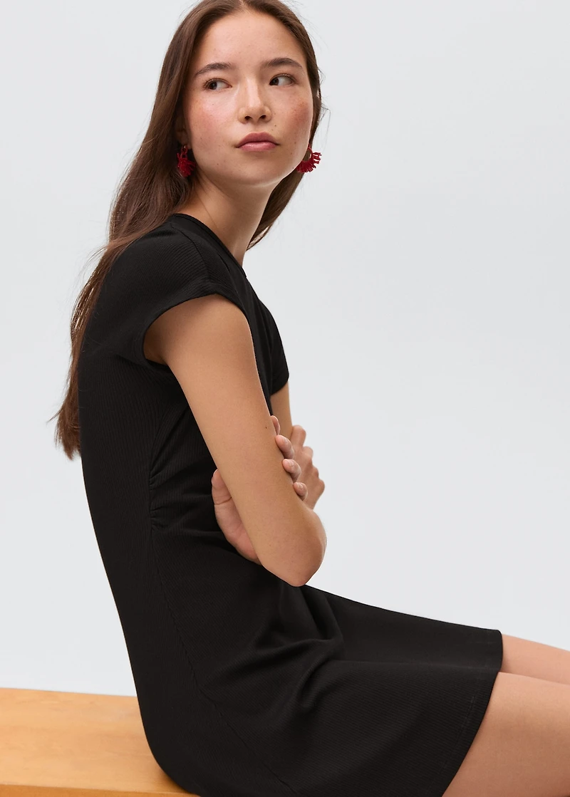 Ribbed short dress