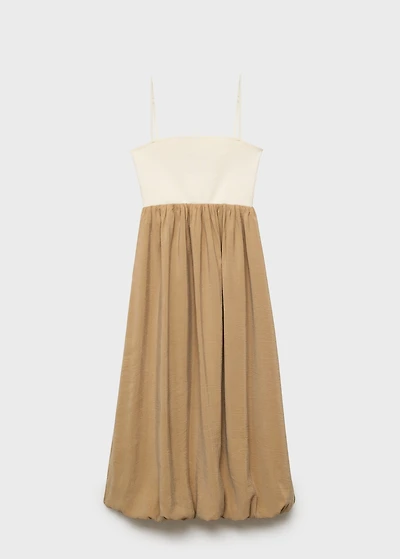 Combined knitted balloon dress