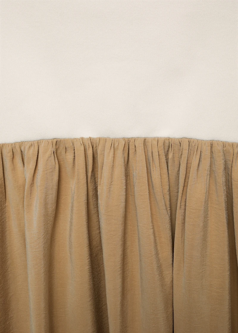 Combined knitted balloon dress