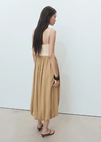 Combined knitted balloon dress