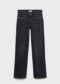 Straight-fit jeans with studs