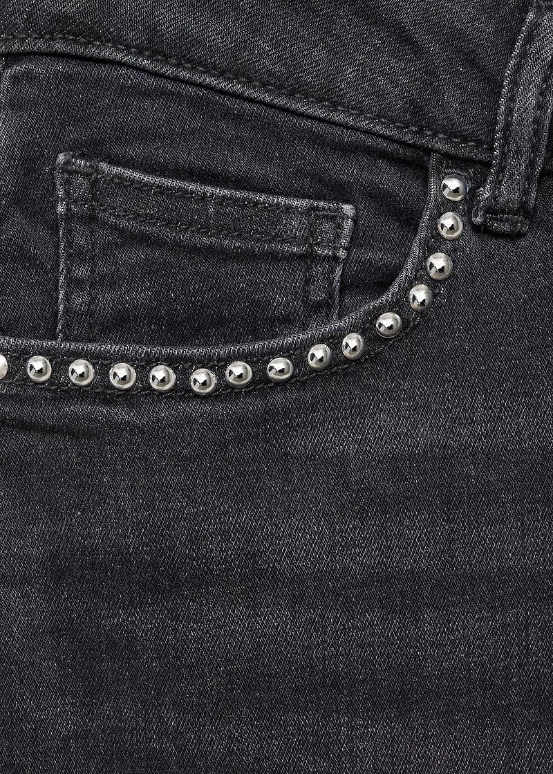 Straight-fit jeans with studs