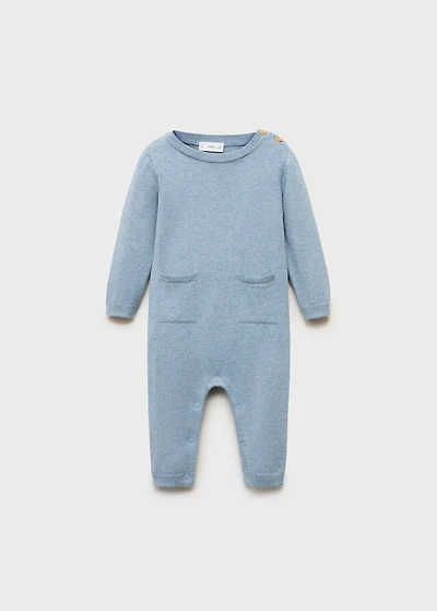 Long chest-pocket jumpsuit