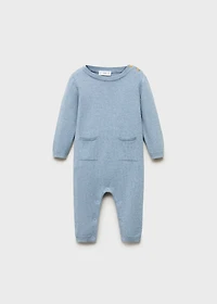 Long chest-pocket jumpsuit