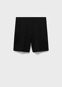 Structured knitted shorts