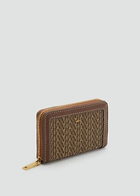 Medium jacquard wallet with logo
