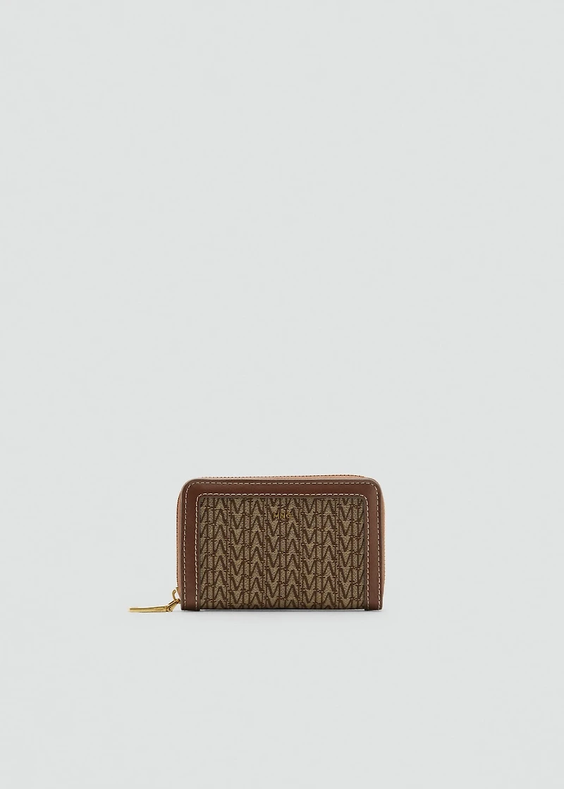 Medium jacquard wallet with logo