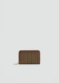 Medium jacquard wallet with logo