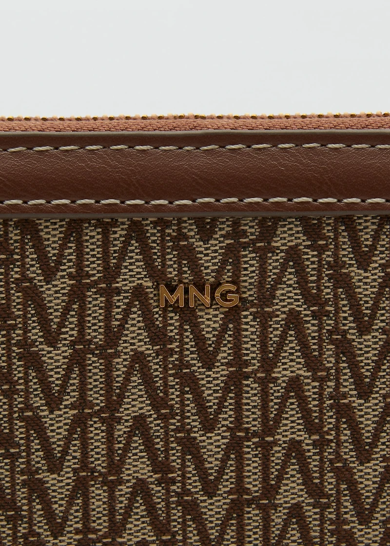 Medium jacquard wallet with logo