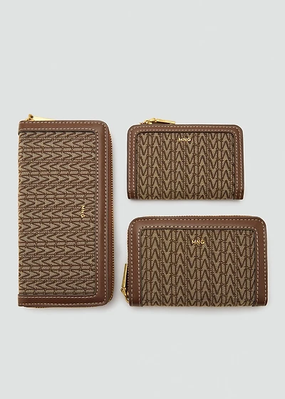 Medium jacquard wallet with logo