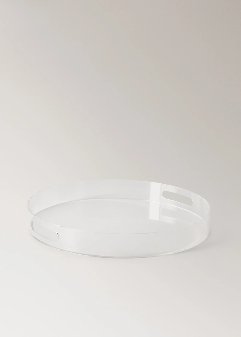 Round acrylic tray