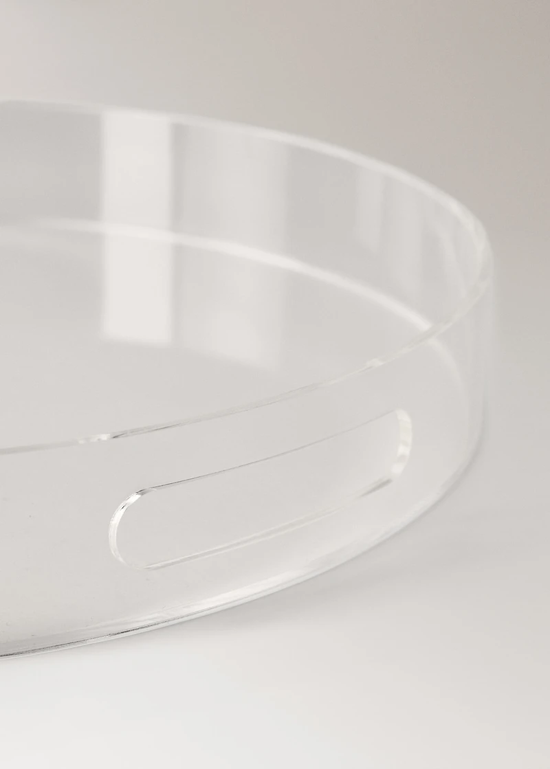 Round acrylic tray