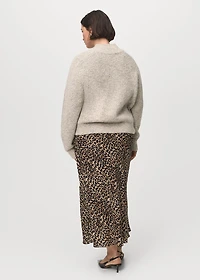 Leopard midi skirt
