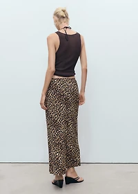 Leopard midi skirt