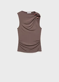 Frilly top with jewel detail