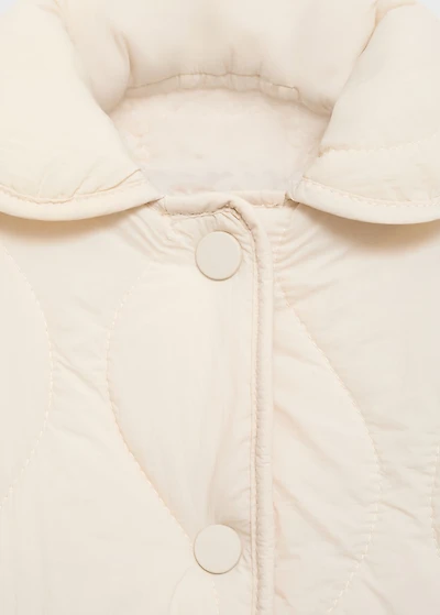 Padded anorak with shearling lining