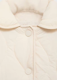 Padded anorak with shearling lining