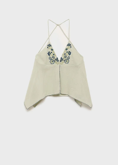 Bead embroidered top