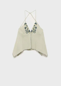 Bead embroidered top