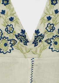 Bead embroidered top