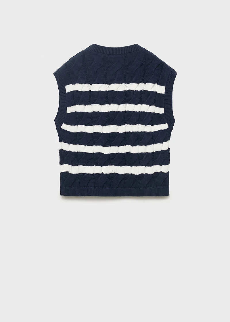 Braided-knit vest