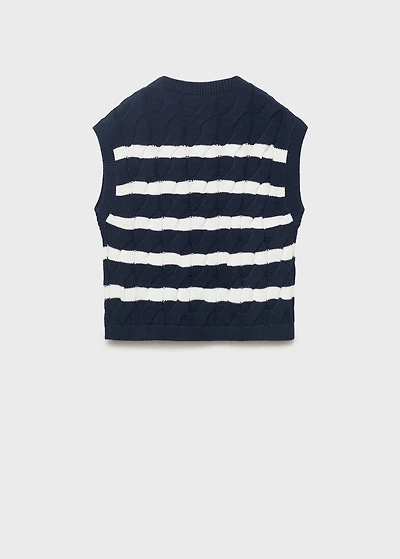 Braided-knit vest