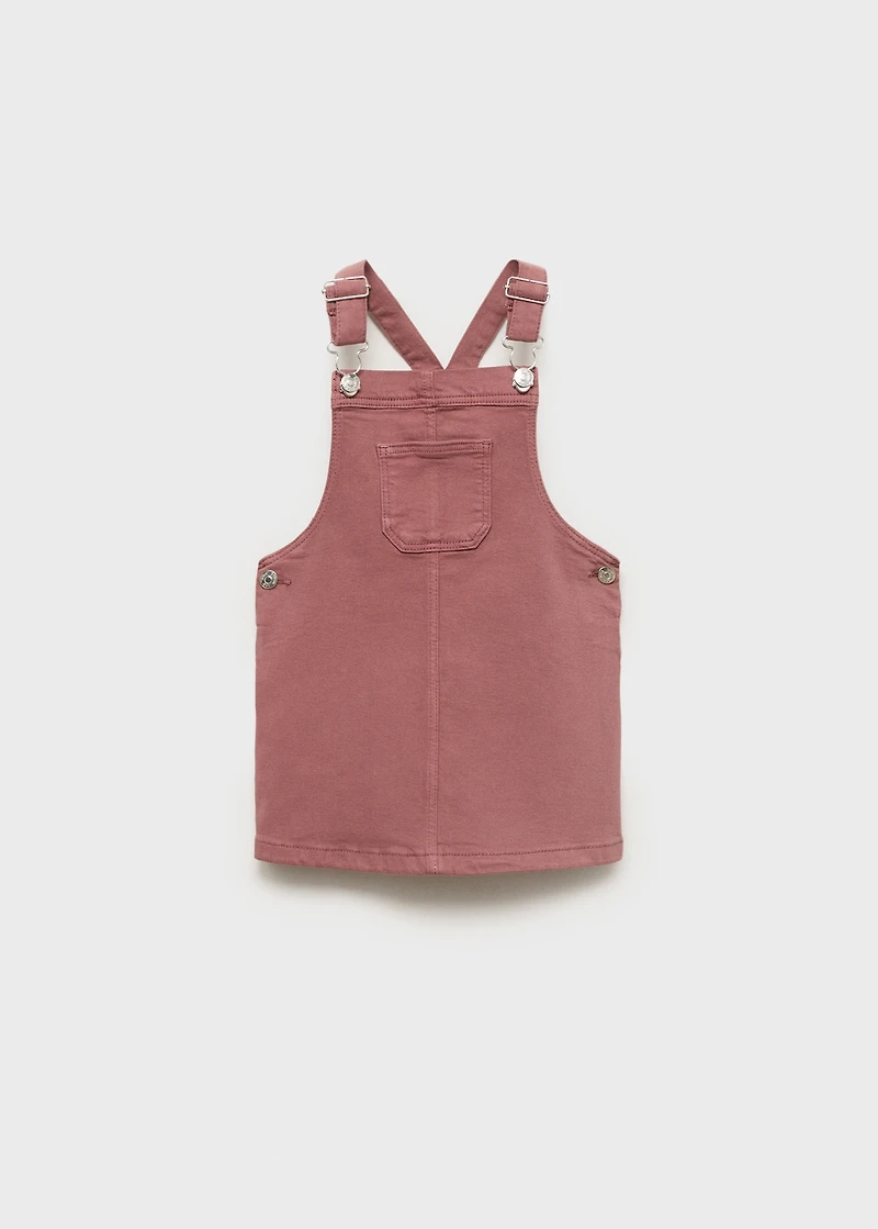 Pocket denim pinafore dress