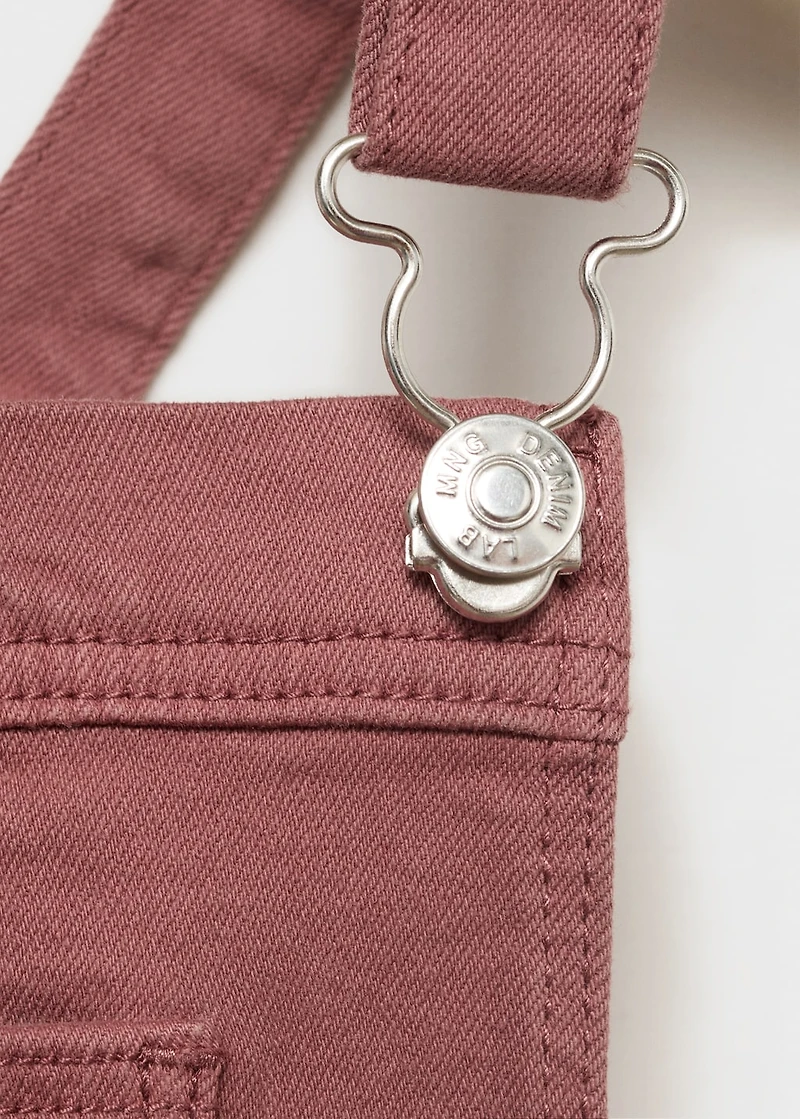 Pocket denim pinafore dress