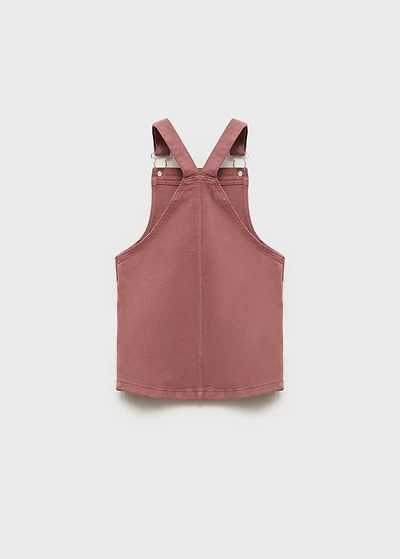 Pocket denim pinafore dress