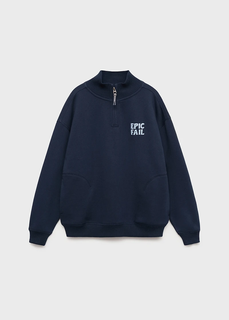 Printed cotton sweatshirt