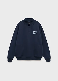 Printed cotton sweatshirt