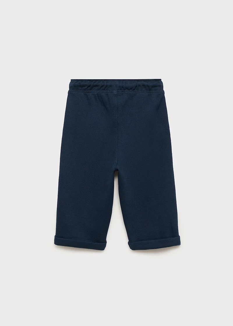 Straight-fit cotton pants