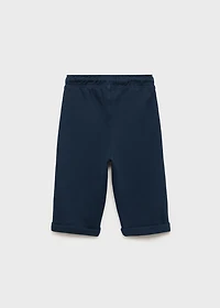 Straight-fit cotton pants