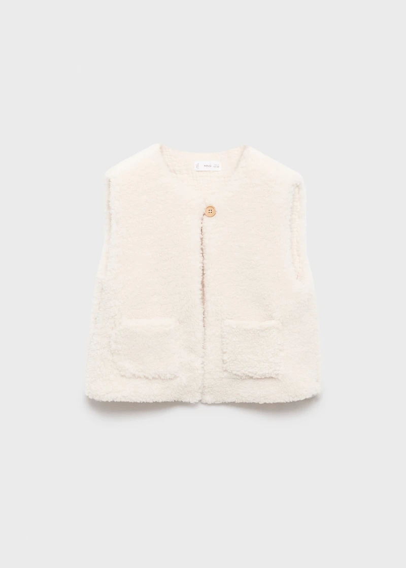 Shearling-effect vest