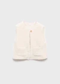Shearling-effect vest
