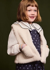 Shearling-effect vest