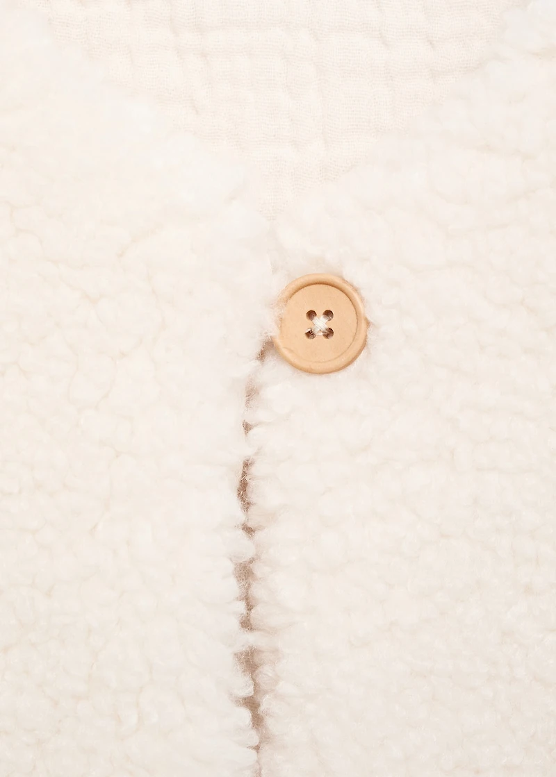 Shearling-effect vest