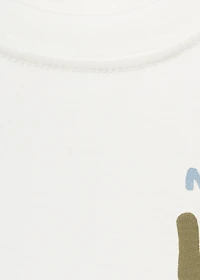 Printed cotton-blend t-shirt