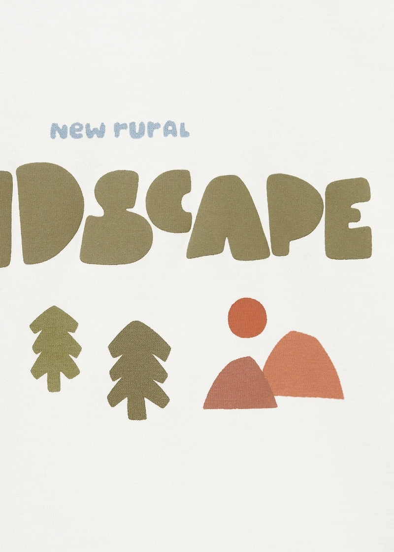 Printed cotton-blend t-shirt