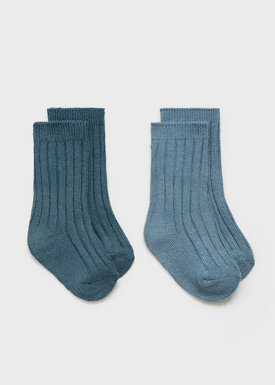 2 pack ribbed socks