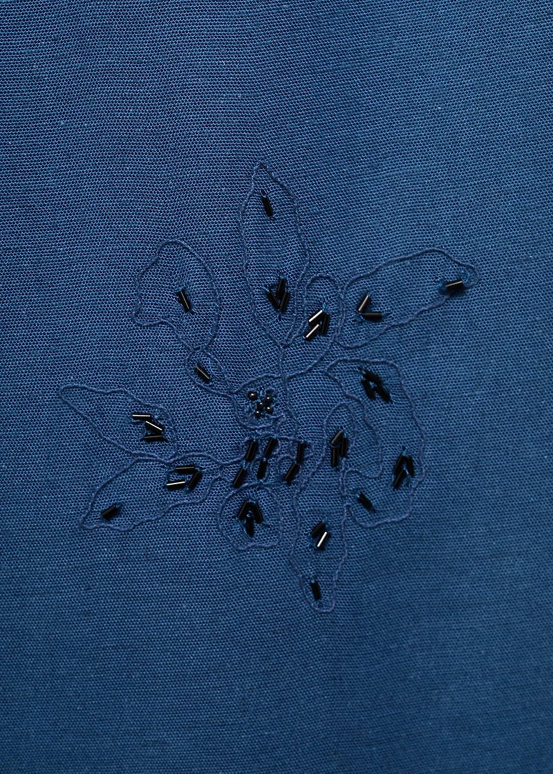 Beaded embroidered pants