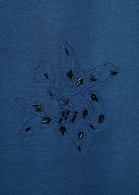 Beaded embroidered pants